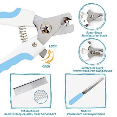 Supet Dog Grooming Hammock Harness for Dogs Cats, Relaxation Pet Nail Clipper Hammock, Restraint Dog & Small Animal Leashes Sling for Groomingk for Nail Trimming (Coral Blue, S) - Image 8