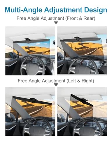 Veharvim Sun Visor Extender for Cars, Car Visor Extender Sun Blocker UV400, Adjustable Visor Extension, Clip on Sun Visor for Car, Universal, Glare, UV Protector - Image 5