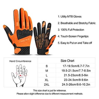 INBIKE Mountain Bike Gloves for Men Knuckle Guard Padded Men's Cycling Gloves Breathable for MTB Motocross Racing Dirtbike - Image 6