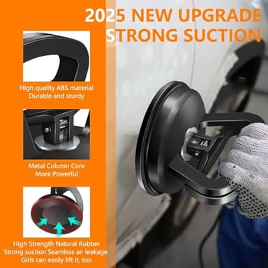 JONURMAFY Dent Puller,3 Pack Car Dent Puller,Dent Puller Suction Cup,for Cars Dent Repair,Screen,Glass,Tiles and Objects Moving (Black+Orange) - Image 6