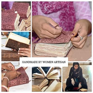 LEATHER VILLAGE Leather Bound Floral Embossed Journal for Women Men - 200 Pages, 8”X6”(A5), Green - Book of Shadows, Vintage Blank Paper Travel Diary, Notebook for Writing, Drawing, Sketchbook - Image 8