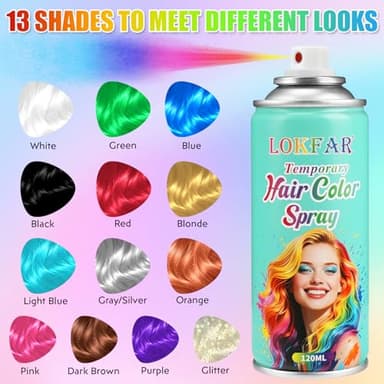 Purple Hair Spray Temporary Hair Color Spray for Women Men, Washable Temporary Dark Purple Hair Dye Paint Wax Hairspray for Halloween Cosplay Festival Party Costume Makeup, 4.06 oz - Image 3