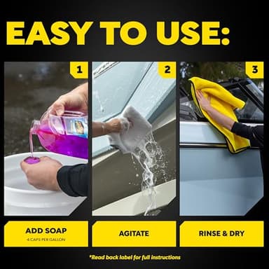 Meguiar's M43 Marine/RV Boat Wash, pH-Balanced Boat/RV Wash for Protecting Fiberglass and Gel Coat, Streak-Free Shine that Keeps Surfaces Clean and Protected, 64 Oz - Image 6