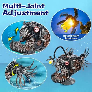 XITALAXU Mechanical Fish Building Sets,Ocean Animal Collection Toy,Adults Home or Office Decor,STEM Building Gift for Teens Boys and Girls 8-14 (1038PCS) - Image 3