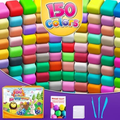 ESSENSON Air Dry Clay 150 Colors, Modeling Clay for Kids, DIY Molding Magic Clay for with Tools, Toys Gifts for Age 3 4 5 6 7 8+ Years Old Boys Girls Kids - Image 2