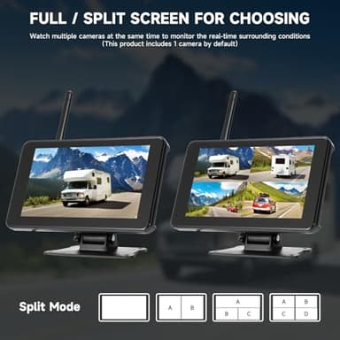 Wireless Backup Camera for Truck. Rv - Vehicle Backup Camera with 7'' 1080P HD Monitor - IP69 Waterproof Reverse Camera with BSD Alert and Night Vision for Car, Van, SUV, Trailer and Camper - Image 7