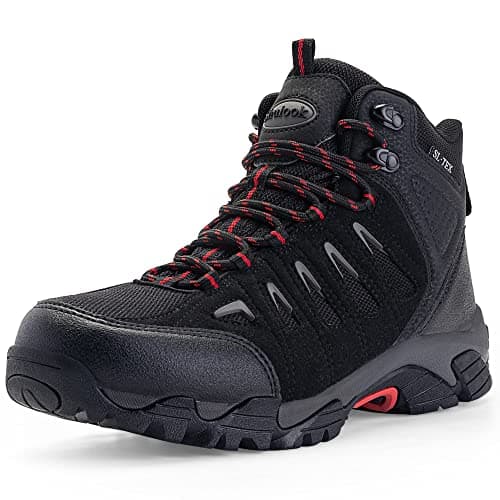 SHULOOK Men's Waterproof Hiking Boots Non-Slip Lightweight Mid Top Ankle Boot Breathable Hiker Trekking Shoes - Image 1