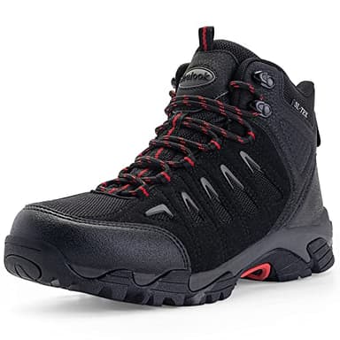 SHULOOK Men's Waterproof Hiking Boots Non-Slip Lightweight Mid Top Ankle Boot Breathable Hiker Trekking Shoes - Image 1