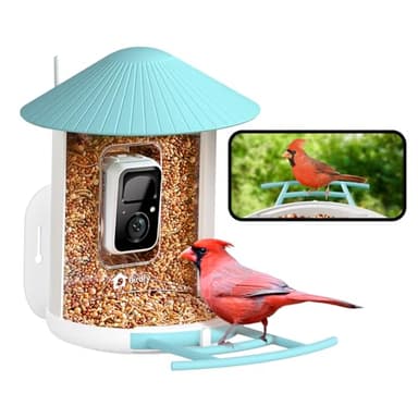 NETVUE by Birdfy Smart Bird Feeder with Camera, Bird Watching Camera, Auto Capture Video & Motion Detection, 1080P Live Steam, Cardinal Feeder Outdoor Wireless, Ideal Present for Backyard Birder, Blue - Image 1