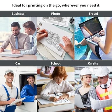 JADENS Portable Printers Wireless for Travel, Thermal Inkless Printer, Support 8.5" X 11" Thermal Paper, Compatible with iOS, Android & Laptop - Image 9