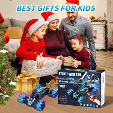 Axirata Remote Control Car Hand Controlled Gesture RC Stunt Car with Spray & Lights & Music for Kids 6-13 Year Old, 4WD 2.4GHz Off-Road 360° Rotation Toy Car Gift for Boys Girls - Image 7