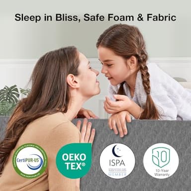 Novilla Twin Mattress for Kids, 5 Inch Twin Size Mattresses with Gel-Infused Memory Foam & Pressure-Relieving Foam for Cool Touch & Edge Support Mattress in a Box CertiPUR-US Certified - Image 6