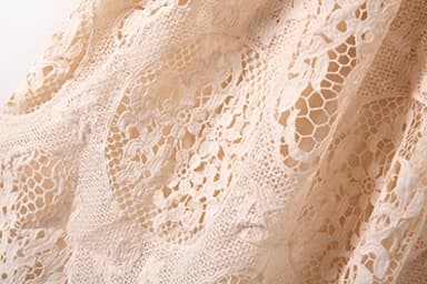 Bow Dream Flower Girl's Dress Vintage Lace Peach 10 - Image 4
