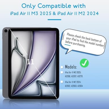 MOBDIK 1 Pack Tempered Glass Screen Protector Compatible with iPad Air 11 inch M3 2025/ M2 2024, Ultra Clear, Anti-Scratch, Case Friendly, EZ Kit - Image 2