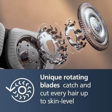 Philips Norelco Shaver Series 9000, Wet and Dry Electric Shaver, with Lift & Cut Shaving System and SenseIQ Technology, Pop-up Trimmer, Cleaning Pod, Charging Stand and Travel Case, Model S9987/85 - Image 4