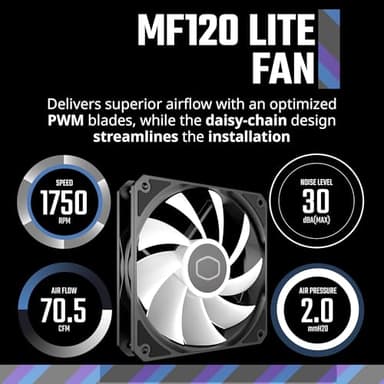 Cooler Master 240 Core II CPU Liquid Cooler, Dual Chamber Pump, Customizable aRGB Lighting, Maintenance-Free, Quiet Operation, Easy Install, AMD Ryzen 9 AM5|4, Intel Ultra i7 LGA 1851|1700 - Image 3