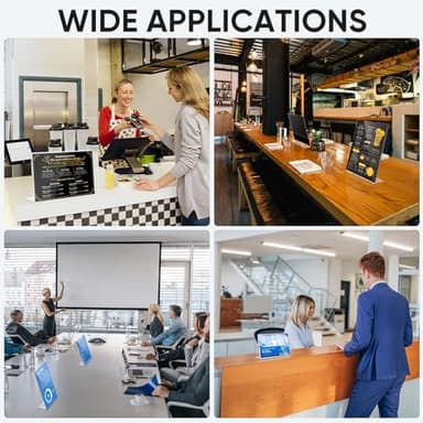 TICONN 8.5 x 5.5 Acrylic Sign Holder, L Shape Clear Sign Stand for Displaying, Plastic Paper Holder for Office, Store, Restaurant (Horizontal 3 Pack) - Image 8