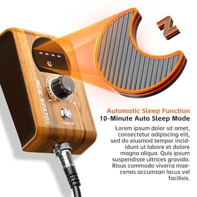90W Digital display soldering station, stable knob control, independent switch power supply, tin wire, tin absorber, anti-static tweezers, 5 soldering iron tips, handle fixed bracket - Image 6