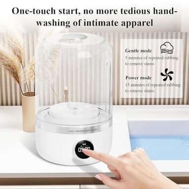 Mesenymm Portable Washing Machine, Rechargeable 4000mAh Cordless Mini Washing Machines, 1L Underwear Washing Machine, Collapsible Compact Washer for Baby Clothes/Underwear/Camping/RV Travel/Apartment - Image 3