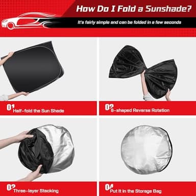ARISMOTOR Windshield Sun Shade for Mazda CX-90 CX90 PHEV 2024-2025 2026, Custom Fit Foldable Front Window Sunshade Sun Visor Protector, Block UV Rays Keep Your Car Cooler - Image 4