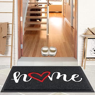 StepLively Door Mat Home Welcome Mats Outdoor and Indoor, Heavy-Duty Low-Profile Non-Slip Front Welcome Mat for Home Entrance, Outside Entry, Yard, Floor, Patio (30''x17.5'', Black) - Image 2