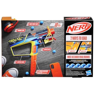Nerf Rival Mirage XXIV-800 Blaster, 10 Nerf Rival Accu-Rounds, 2 Ways to Load, 8 Round Removable Magazine, Pump Action Priming, Gifts for Teens - Image 16