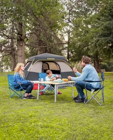 FanttikOutdoor Zeta C6 Pro Camping Tent 6 Person Instant Cabin Tent Setup in 60 Seconds with Rainfly & Windproof Portable with Carry Bag for Family Camping & Hiking, Khaki - Image 8