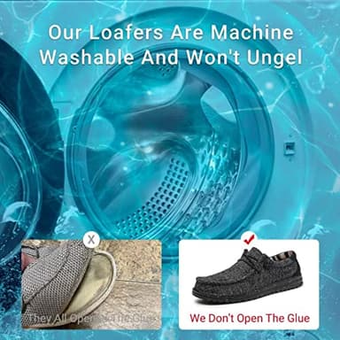 Mens Machine-Washable Casual Loafers, Men Slip On Comfortable and Breathable Boat Shoes for Work, Casual, Walk, Traveling, Beach, Gifts for Men, Zapatos Mocasines para Hombre - Image 5