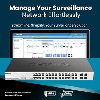 D-Link 10-Port Gigabit Smart Managed PoE+ Switch | 8 PoE+ Ports (65W) + 2 SFP Ports | L2+ | VLANs | Web Managed | Surveillance Mode | Desktop or Rackmount | Fanless | NDAA Compliant DGS-1210-10P - Image 10