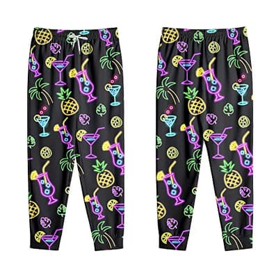 VVGETE Neon 80s Pants Mens Sweatpants Neon Clothes for Men,80s Mens Joggers Track Pants,90s Outfit for Men - Image 6