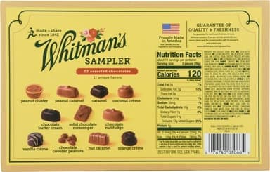 WHITMAN'S SAMPLER Assorted Milk & Dark Chocolate Candy Gift Box, 10 oz - Image 4