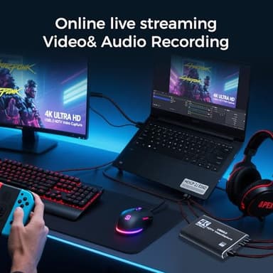 4K HDMI Capture Card for Streaming & Gaming, USB 3.0 Audio Video Capture Device 1080P 60FPS, Low Latency, HDMI Loop Out, Capture Card for PS5, Xbox, Nintendo Switch, PC, Mac, OBS - MSP231 - Image 4