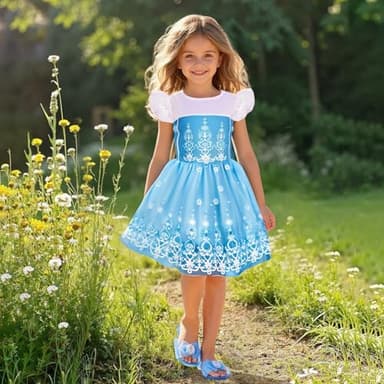 Meland Princess Dress Up for Girls 3-6, Dress Up Clothes for Girls with Princess Shoes Toy, Birthday Gift for Toddlers - Image 2