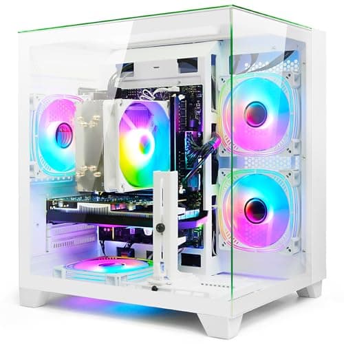 Gaming Desktop PC Intel 13th Gen i5-13400F 10-Core | RTX 3050 | 6GB DDR4 RAM | 1TB NVMe SSD | High-Performance Tower Computer for Gaming, Home & Office (White) - Image 1