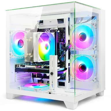 Gaming Desktop PC Intel 13th Gen i5-13400F 10-Core | RTX 3050 | 6GB DDR4 RAM | 1TB NVMe SSD | High-Performance Tower Computer for Gaming, Home & Office (White) - Image 1