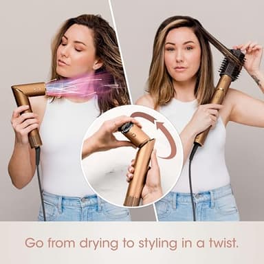 Shark FlexStyle® (Special Edition) | Air Styling & Drying System | Powerful Hair Dryer Brush & Multi-Styler | Auto-Wrap Curlers, Oval Brush, Concentrator, & Storage Bag Included | Copper | HD433CP - Image 6