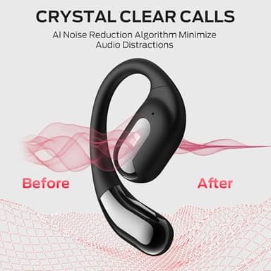 Monster Open Ear AC317 Headphones, Wireless Headphones with Stereo Sound, Bluetooth 5.4, 24H Playback, Crystal Clear Calls, Type-C Charging, Touch Control, Sweat Resistant Open Ear Wireless Earbuds - Image 4