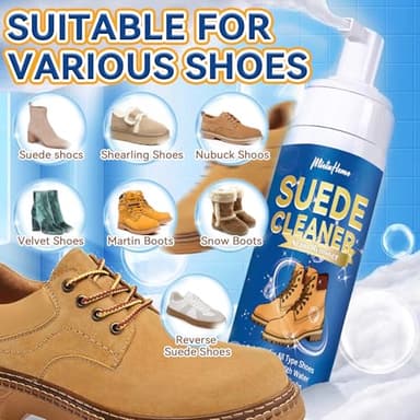 MiotuHome Suede Shoe Cleaner, Suede Cleaner with 4-Side Suede Brush, Shoe Cleaner Removes Dirt & Stain, Shoe Cleaning Kit for All Colors Suede, Nubuck, Boots, Trainer, Leather, Sneaker - Image 3