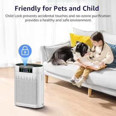 Air Purifiers for Home Large Room Bedroom up to 1740 Ft², Hepa Air Purifier with Air Quality Monitor, Smart WiFi, TRUE HEPA, Sleep Mode, Air Cleaner for Pets, Dust, Odor, Smoke, Pollen, AP2000WF - Image 8