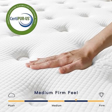 Vesgantti Twin Mattress 10 Inch Innerspring Multilayer Hybrid Single Mattress - Ergonomic Design with Memory Foam and Pocket Spring Mattresses Twin Size - Box Top Series Medium Firm Feel - Image 5