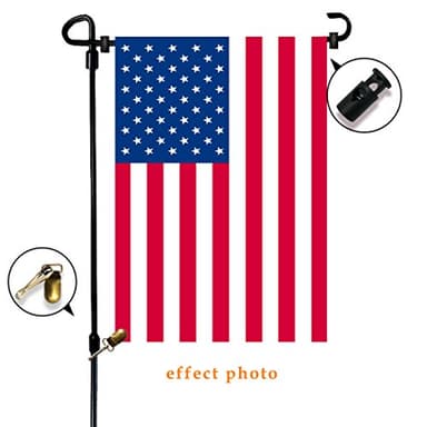 Garden Flag Stand Holder Iron Garden Flag Pole 36.5*X16.5inch with Flag stopper and Clips Display Garden Season Flag for yard Decroate your Garden - Image 6