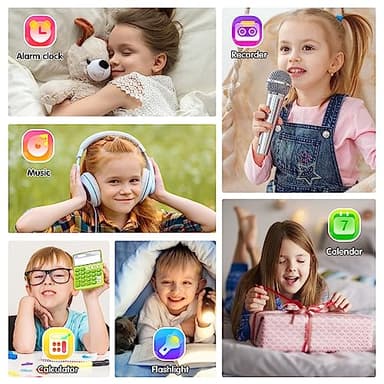 Wiszodet Smart Watch for Kids with 39 Games HD Touch Touchscreen Alarm Clock, Camera Music Player Pedometer Flashlight 12/24 hr Video & Audio Recording, Toys Gift for 3-12 Years Old Girls - Image 6