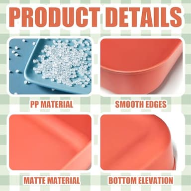 Small Litter Box, Plastic Kitten Litter Box, 13.9 x 9.8 x 3 Inch Open Litter Box for Small Pet, Easy to Clean (Orange 4PCS) - Image 3