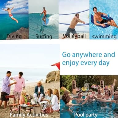 Camdoria Mens Swim Trunks with Compression Liner Swim Shorts Quick Dry Beach Shorts for Men 7 inch Board Shorts 2 in 1 with Zipper Pockets Pink - Image 5