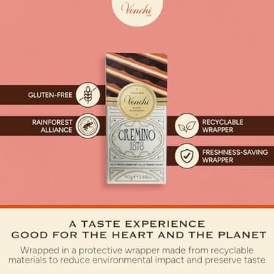 Venchi - Cremino 1878 Chocolate Bar with Almond Gianduja and Hazelnuts, 3.88oz - Gluten Free - Image 5