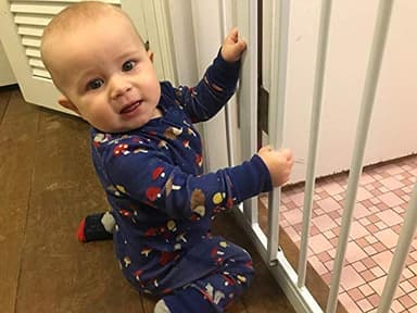 Vmaisi Baby Gate Wall Protector - Protect Walls from Pressure Mounted Pet Dog Gates, 4 Pack White - Image 6