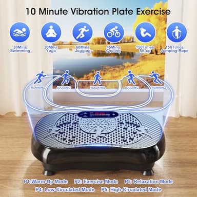 Anyrap Vibration Plate Exercise Machine, Vibration Plate for Lymphatic Drainage, Whole Body Workout Vibrating Fitness Platform, Effective for Weight Loss, Shaping, Toning & Wellness - Image 5