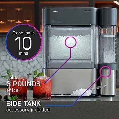 Bundle of GE Profile Opal 2.0 XL w/ 1 Gallon Tank w/WiFi, Stainless Steel + Opal Upgrade Kit Includes Stainless Steel Scoop + Magnetic Holder, Scale Inhibiting Filter, Descaling 6 Pack Powder Kit - Image 4