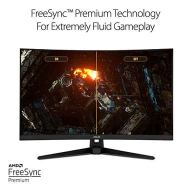 ASUS TUF Gaming 32" 1440P HDR Curved Monitor (VG32VQ1B) - QHD (2560 x 1440), 165Hz (Supports 144Hz), 1ms, Extreme Low Motion Blur, Speaker, FreeSync Premium, VESA Mountable, DisplayPort, HDMI,BLACK - Image 4