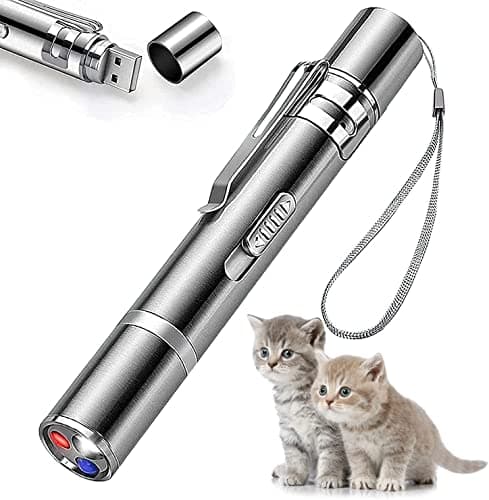 BEGRIM Cat Toys Laser Pointer for Indoor, Rechargeable, 7 Adjustable Wand Red Light Pet Interactive Cat Mouse Toys to Keep Busyfor Kitten Dog Chase Play - Image 1
